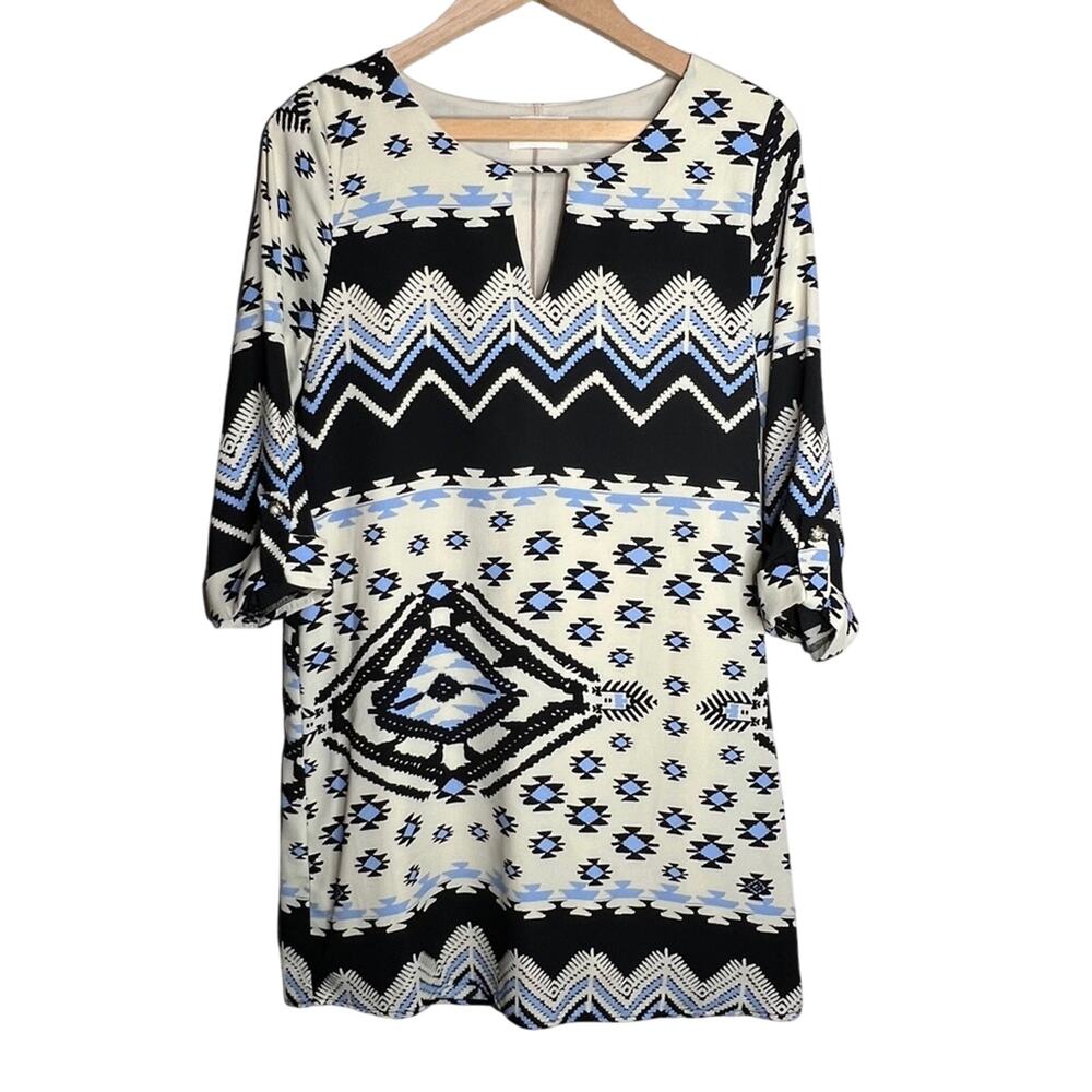 Everly Shift Dress Size M Southwestern Aztec Boho Coastal Cowgirl Cutout